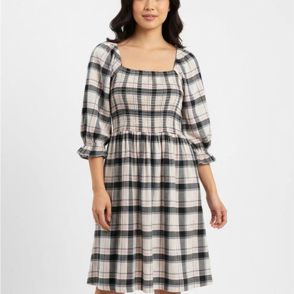 Madewell Dresses & Skirts - Madewell Plaid Half Sleeve Dress Size Medium